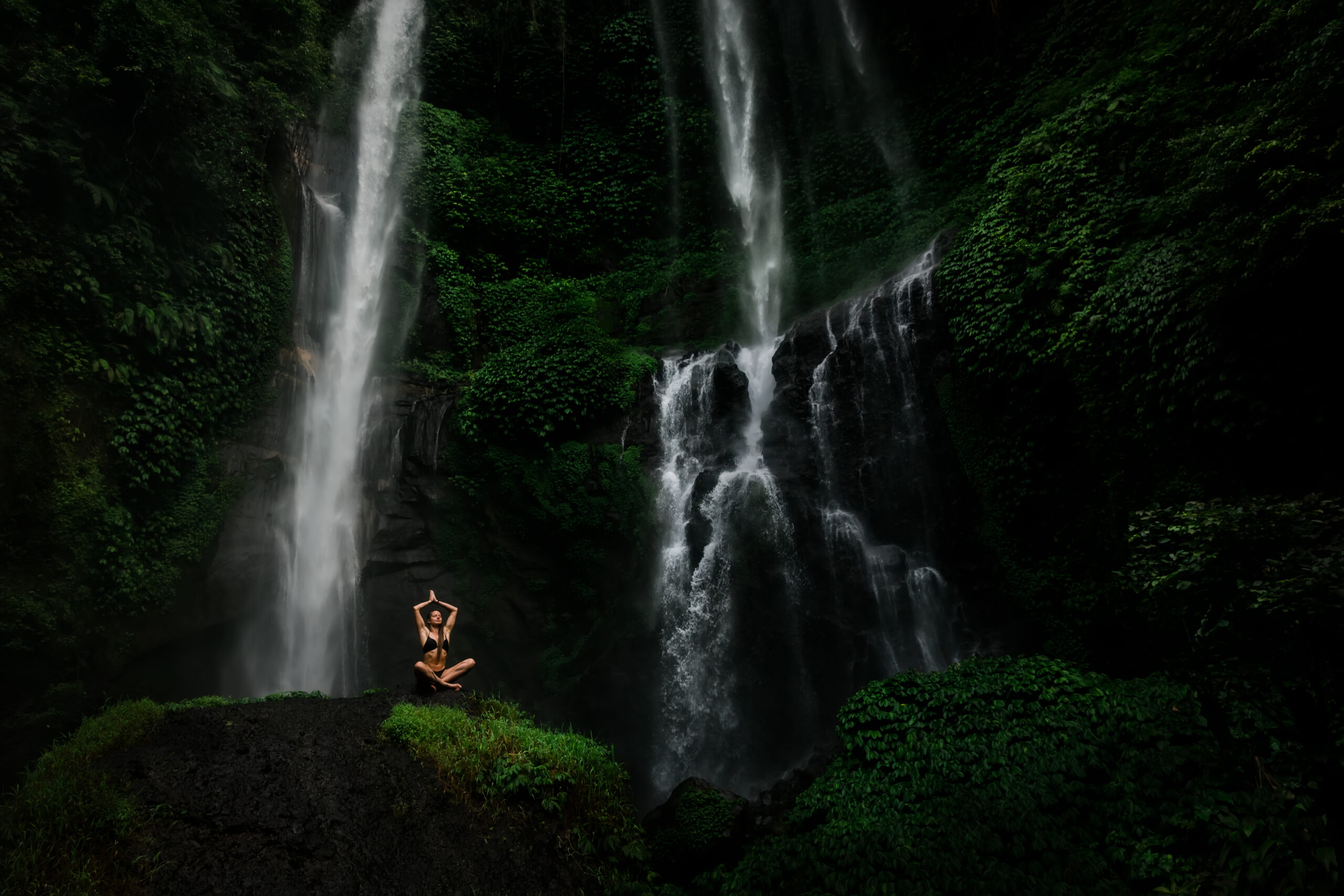 Woman meditating in position representing Natural Supplements for Focus and mental clarity